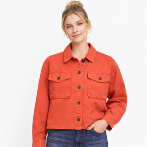 Women's Kensie Jeans Orange Utility Jacket S